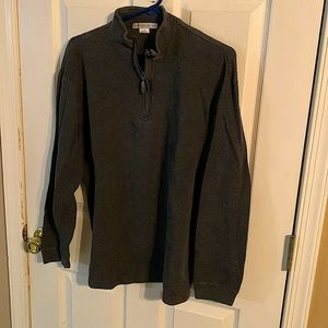 Geoffrey Beene 3/4 zip grey sweater Size S